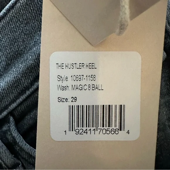 NWT Mother Hustler Heel jeans Magic 8 Ball size 29 gray - Picture 7 of 11